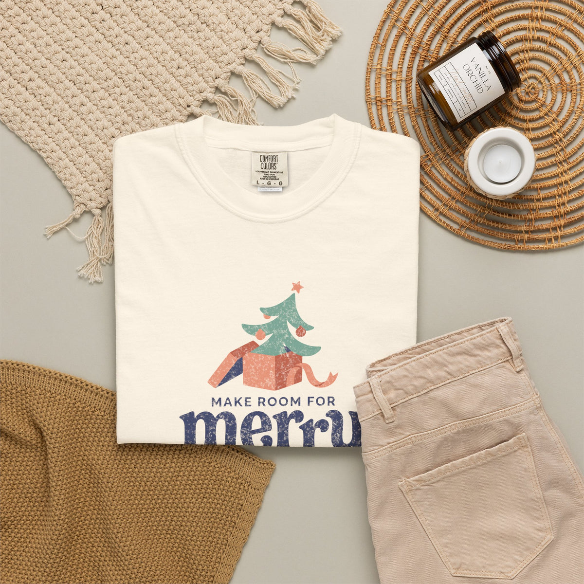 Make Room for Merry | Christmas Tee | Design Only