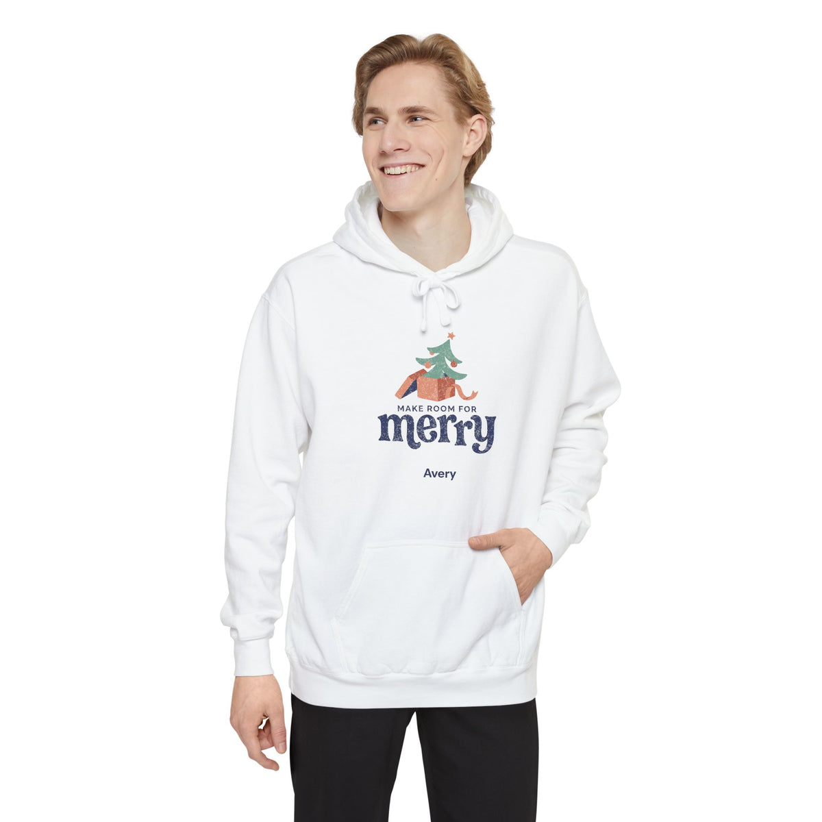Make Room for Merry | Personalized Garment-Dyed Hoodie