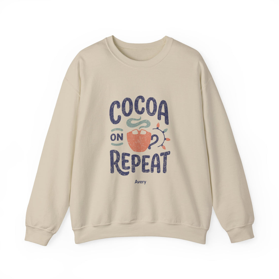 Cocoa on Repeat | Personalized Christmas Crewneck