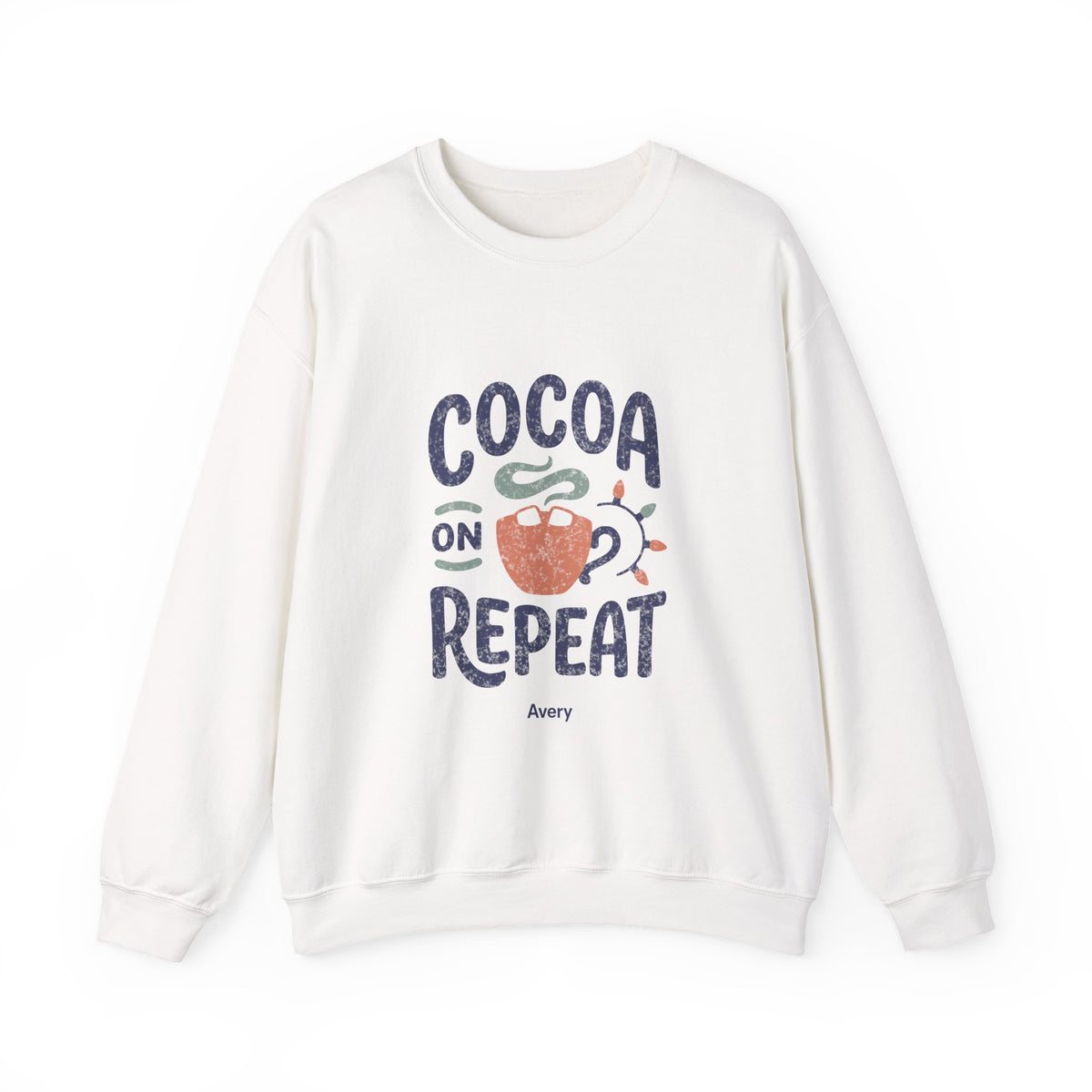 Cocoa on Repeat | Personalized Christmas Crewneck