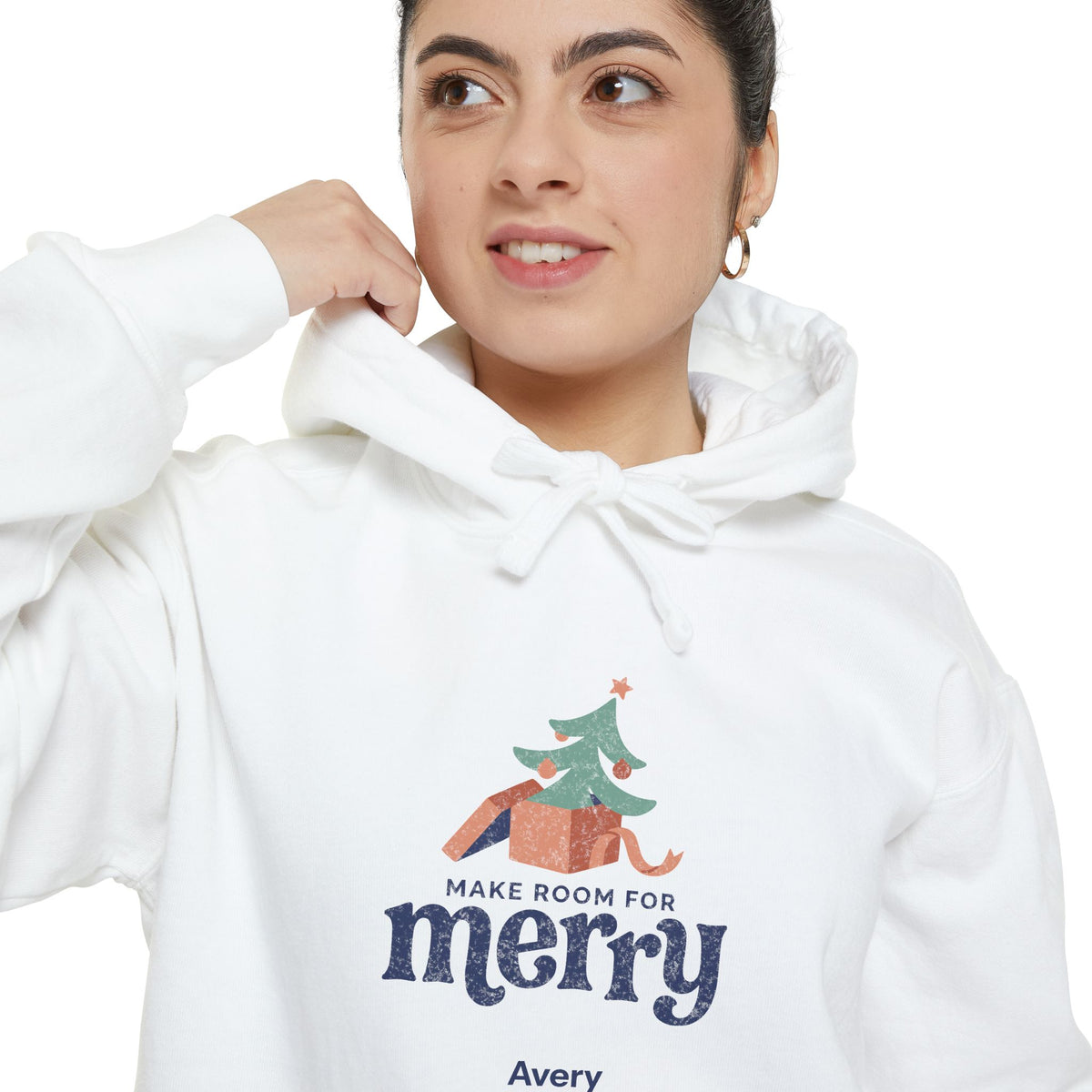 Make Room for Merry | Personalized Garment-Dyed Hoodie