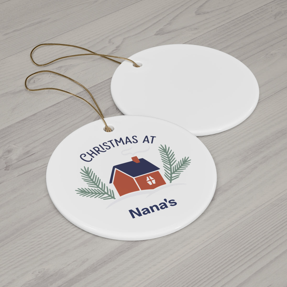 Christmas at Yours | Personalized Ceramic Ornament