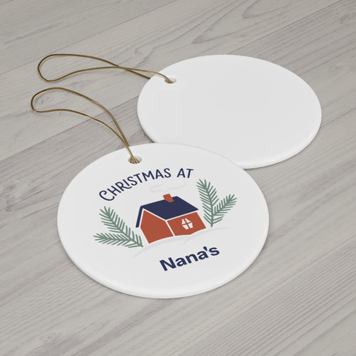 Christmas at Yours | Personalized Ceramic Ornament