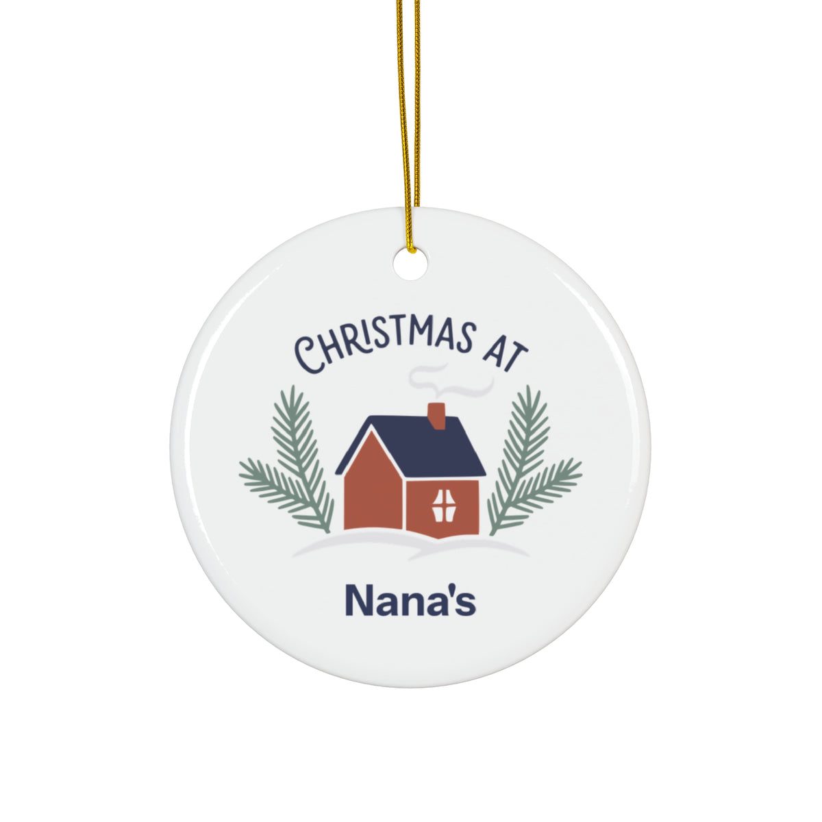 Christmas at Yours | Personalized Ceramic Ornament