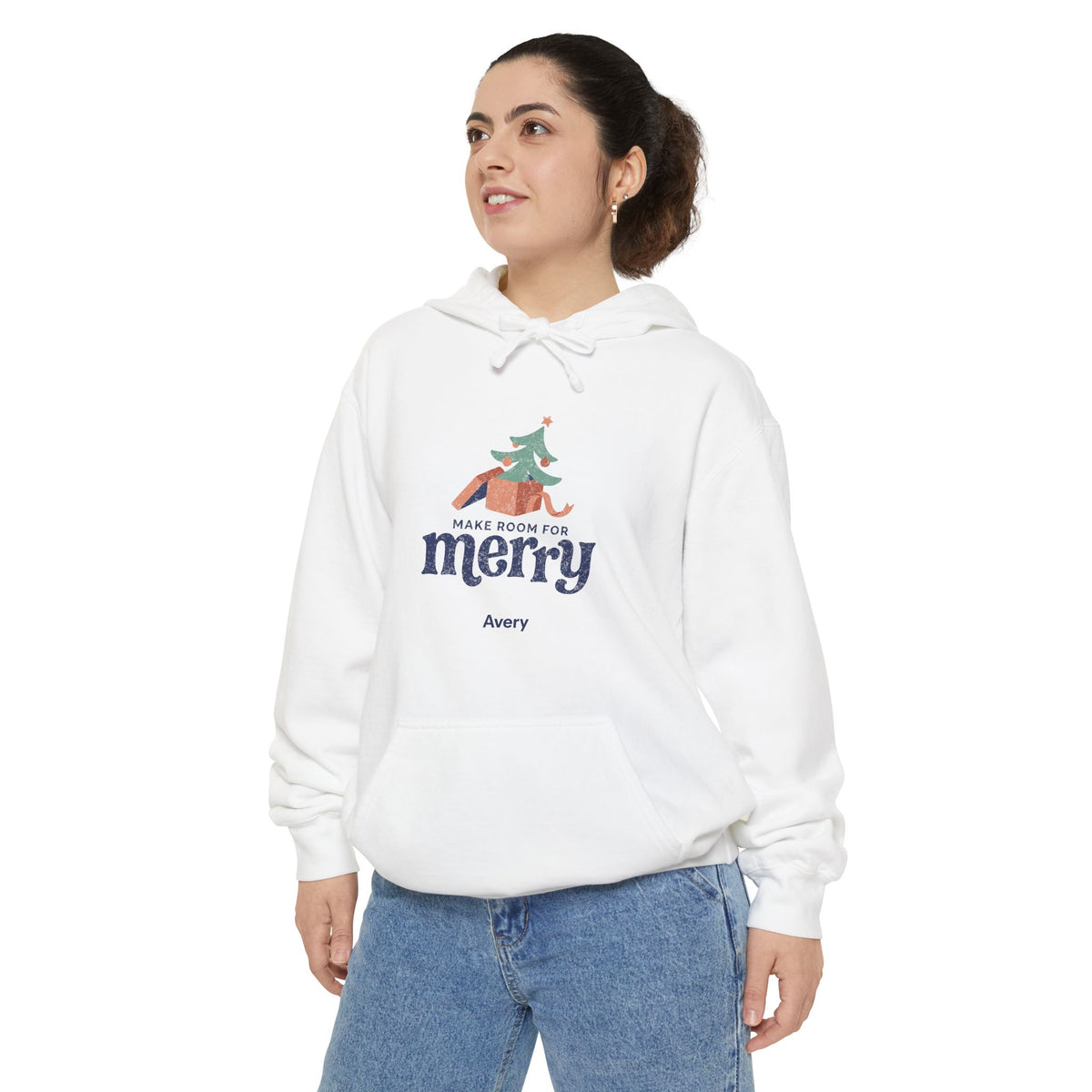Make Room for Merry | Personalized Garment-Dyed Hoodie